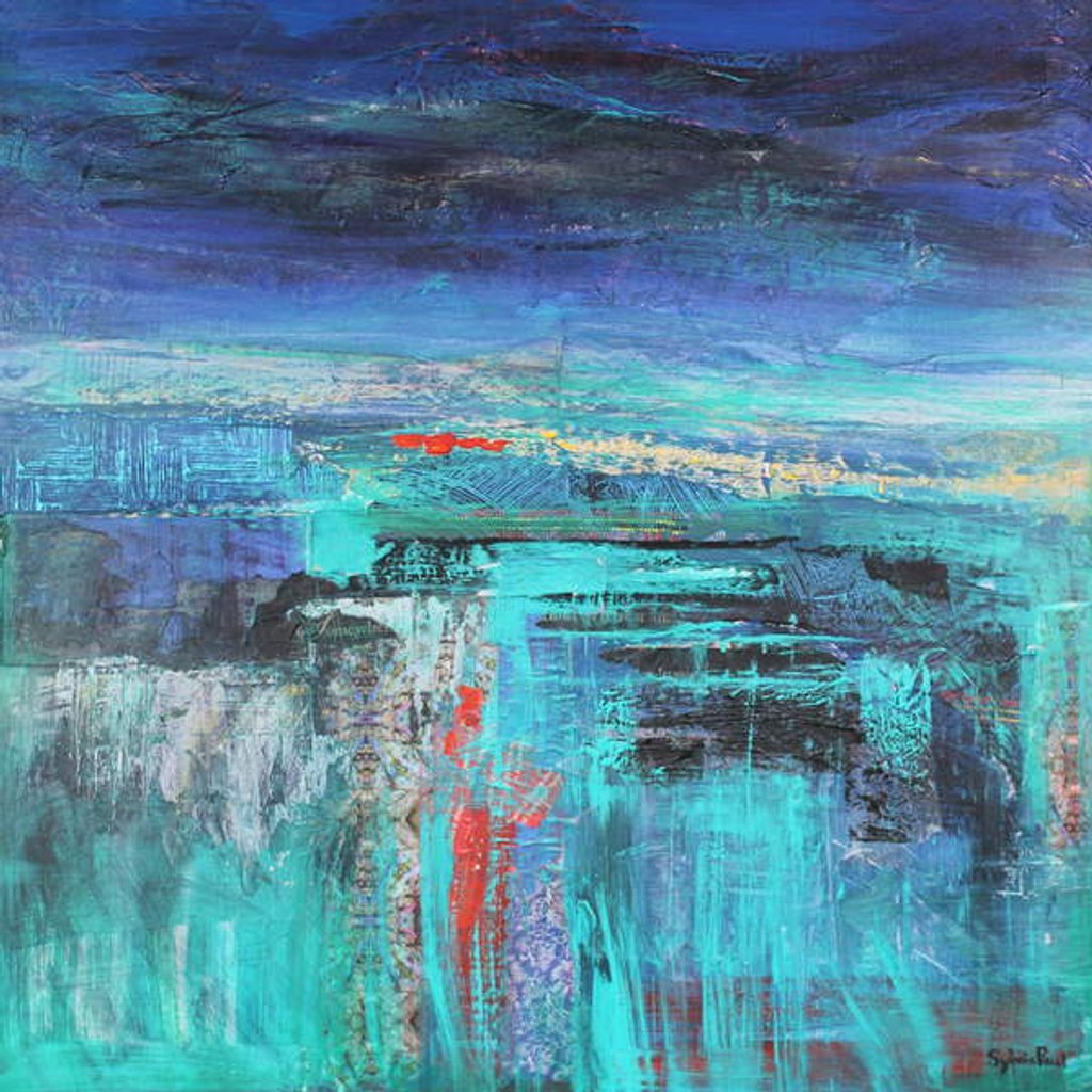 Detail of Sapphire Sky and Turquoise Sea, 2019 by Sylvia Paul