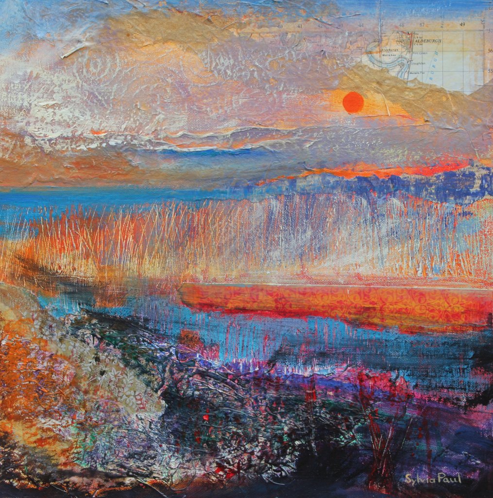 Detail of Marsh Sunset, 2013 by Sylvia Paul