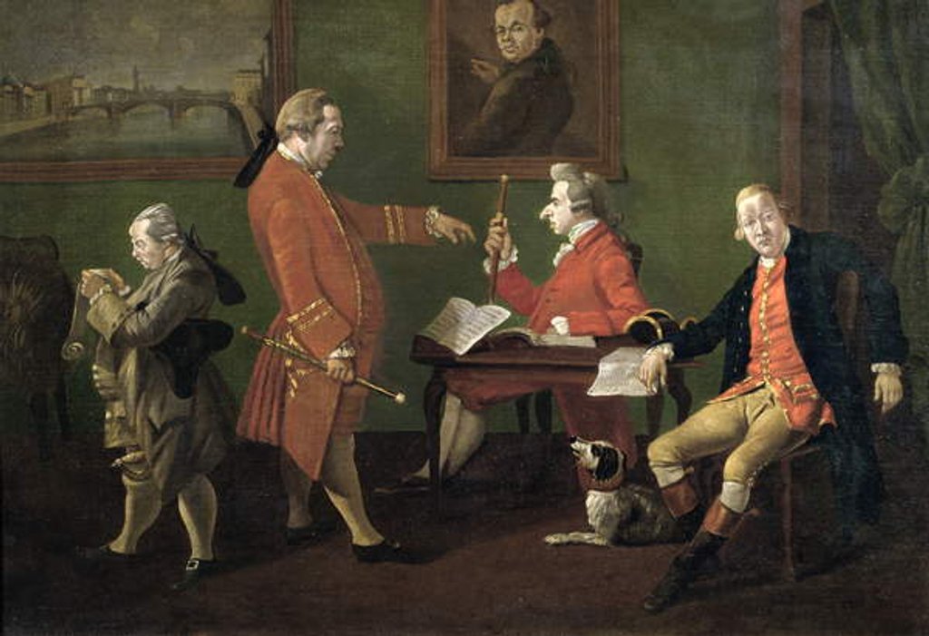 Detail of Lord William Cavendish, William FitzHerbert and Mr Short, c.1780 by Thomas Patch