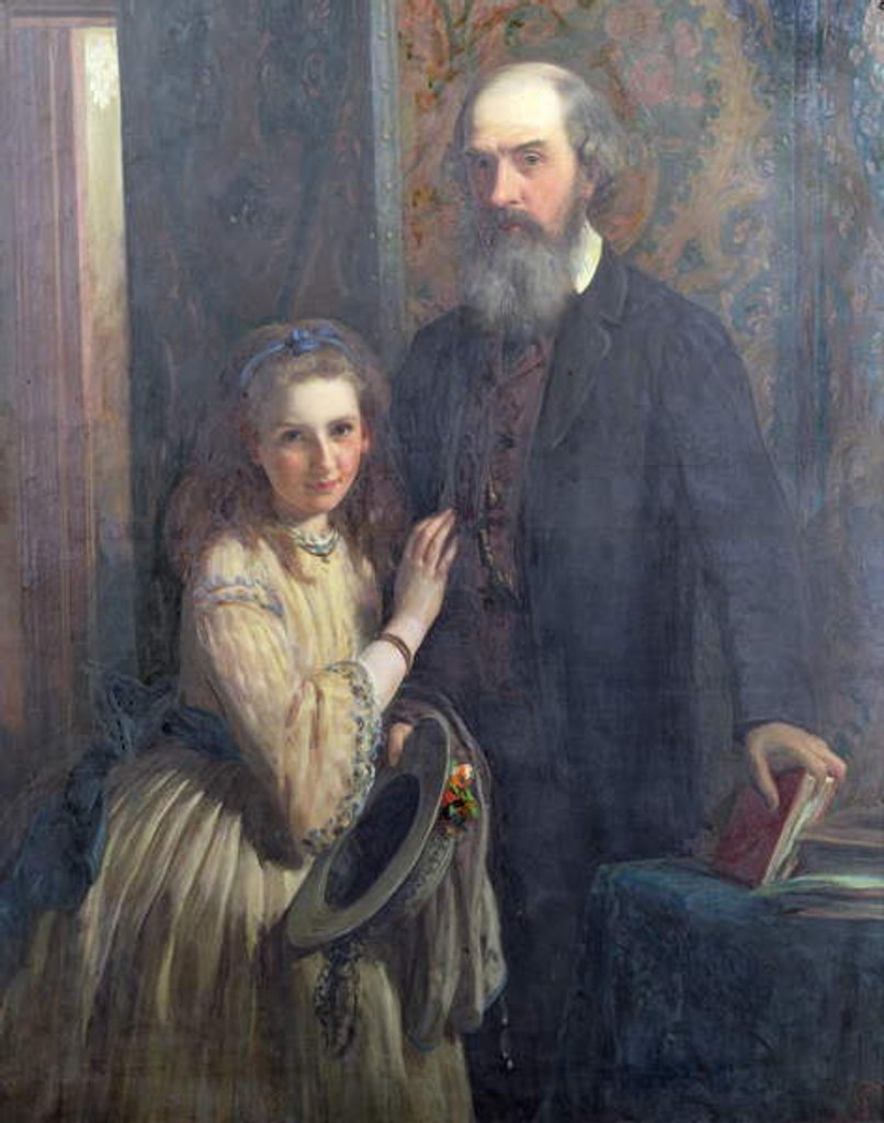 Detail of Sir William FitzHerbert with his daughter, Ida, 1862 by James Sant