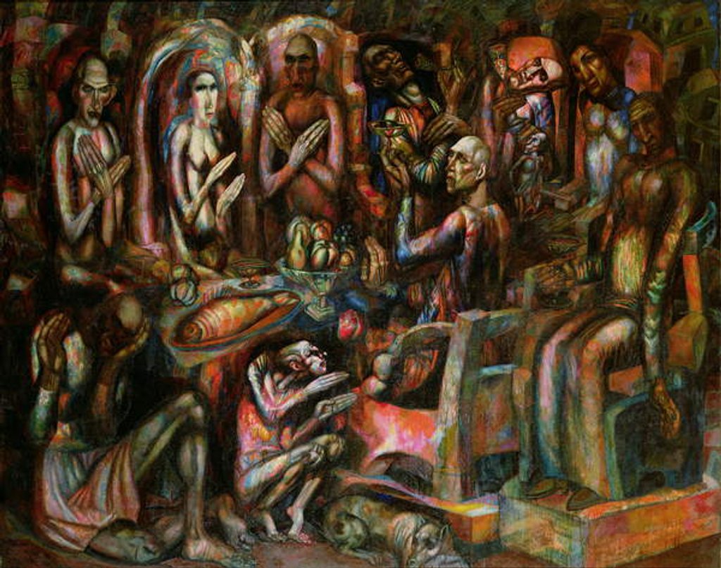 Detail of Feast of Kings, 1913 by Pavel Nikolaevich Filonov