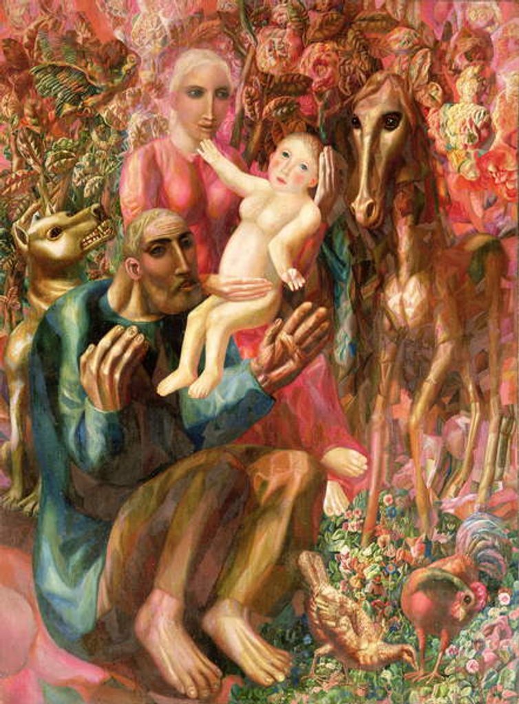 Detail of The Family by Pavel Nikolaevich Filonov
