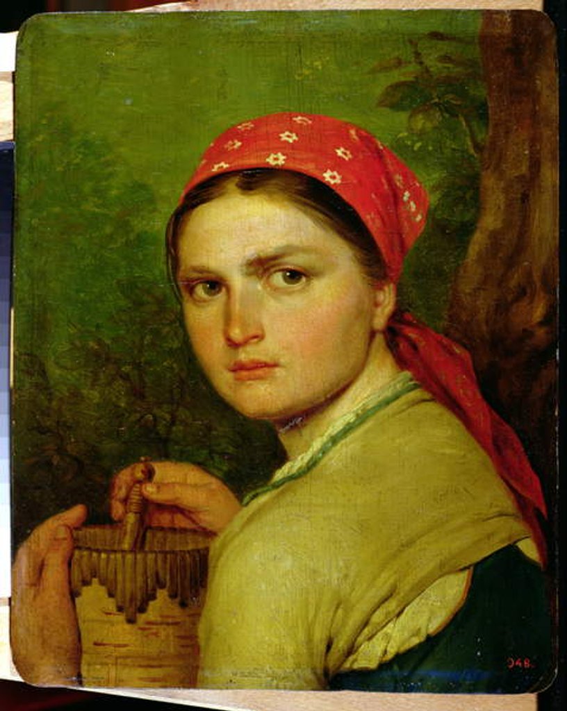 Detail of Girl with a Birch-Bark Jar, c.1824 by Aleksei Gavrilovich Venetsianov