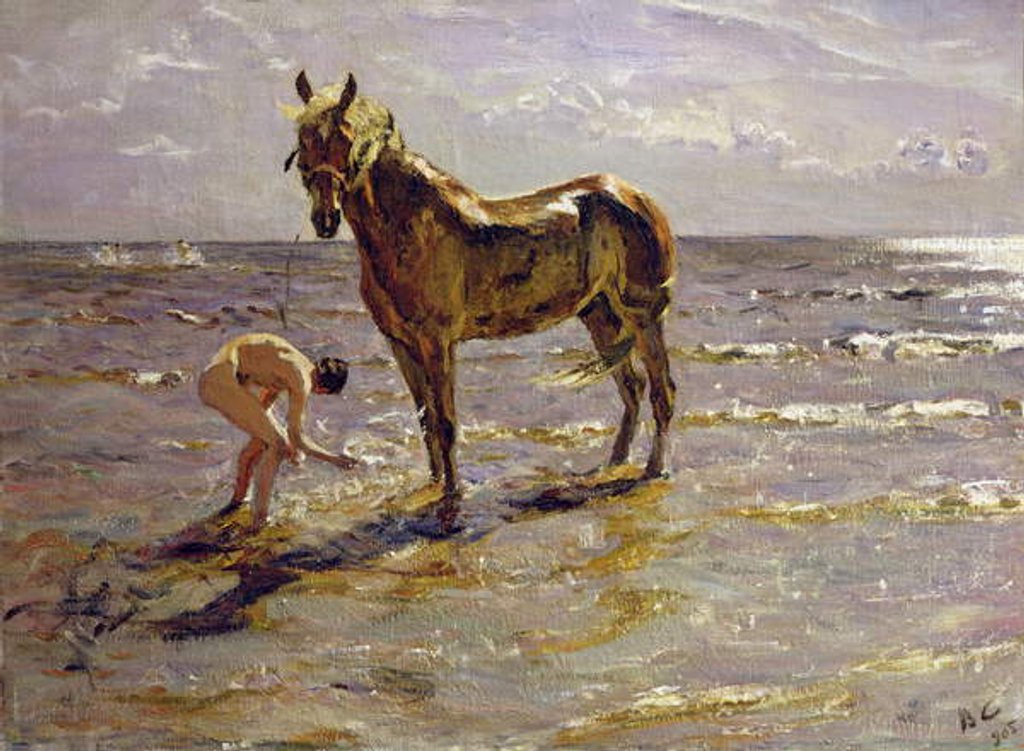 Detail of Bathing a Horse, 1905 by Valentin Aleksandrovich Serov