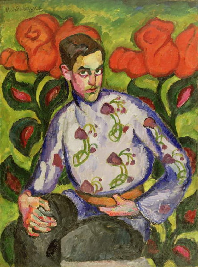 Detail of Portrait of a Boy in a Coloured Shirt, 1909 by Ilya Ivanovich Mashkov