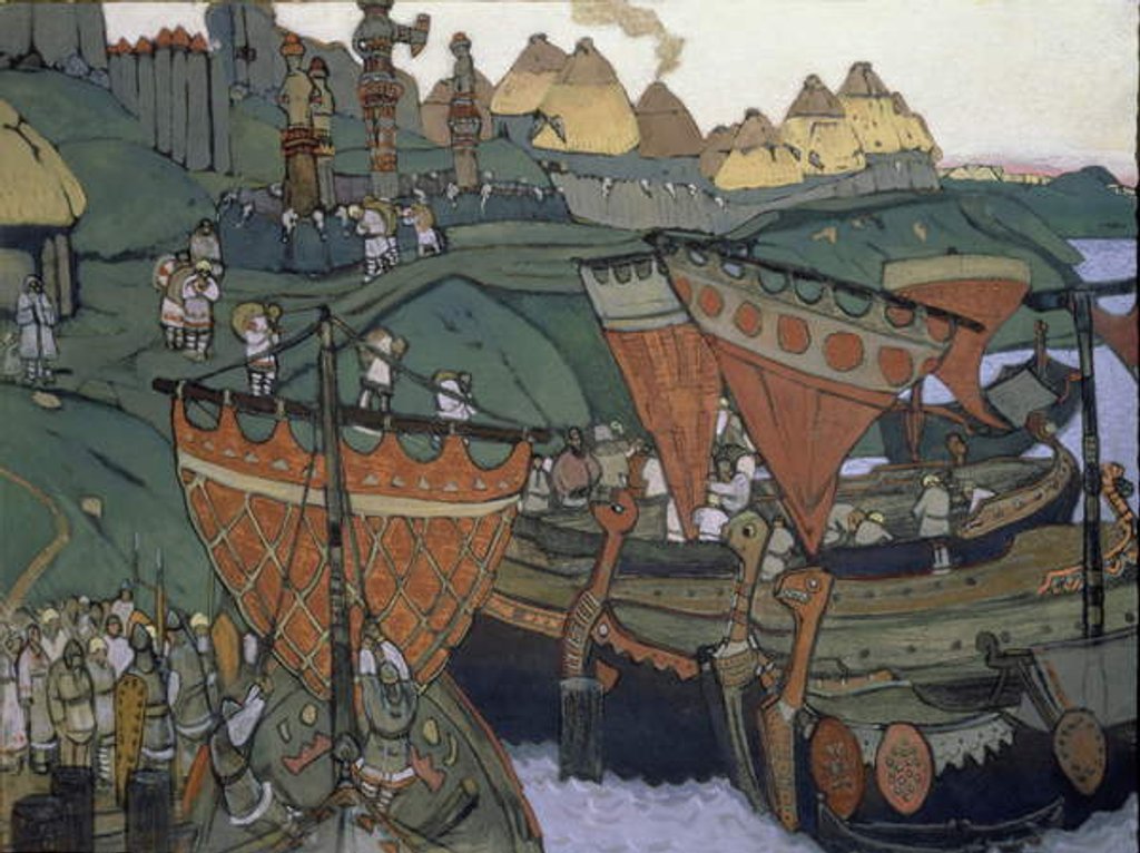 Detail of The Slavs on the Dnieper, 1905 by Nicholas Roerich