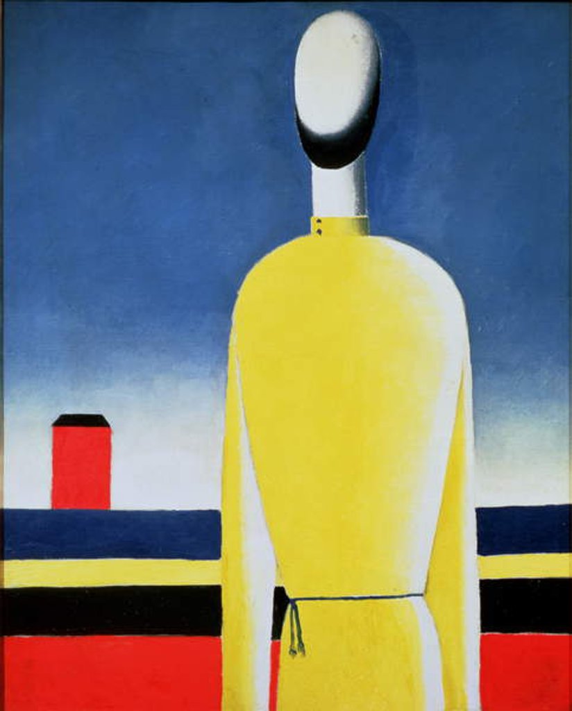 Detail of Half-figure in a Yellow Shirt, 1928-32 by Kazimir Severinovich Malevich