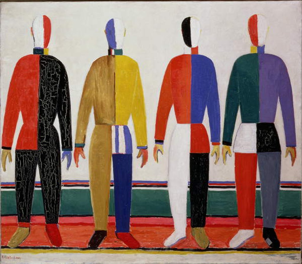 Detail of Sportsmen, or Suprematism in Sportsmen's Contours, 1928-32 by Kazimir Severinovich Malevich