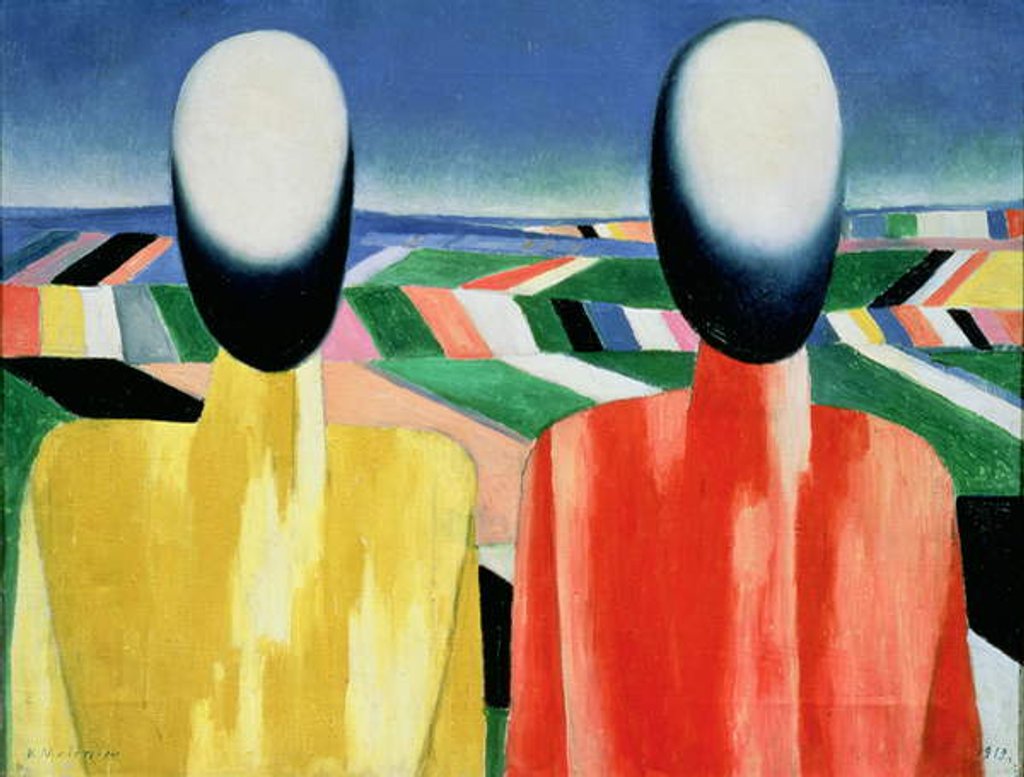 Detail of Two Peasants by Kazimir Severinovich Malevich