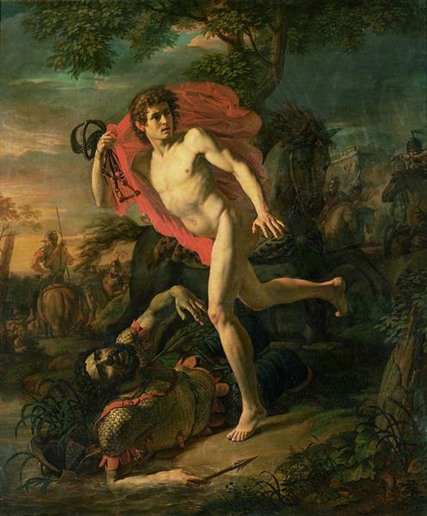 Detail of Kiev Youth's Act of Bravery during the Siege of Kiev by the Pechenegs in 968, c.1810 by Andrei Ivanov