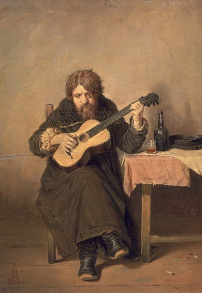 Detail of The Widowed Guitar Player, 1865 by Vasili Grigorevich Perov