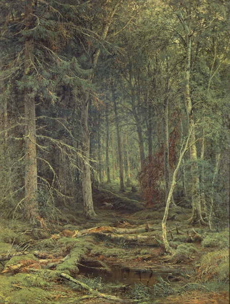 Detail of Swamp in the Forest, Autumn, 1872 by Fedor Aleksandrovich Vasiliev