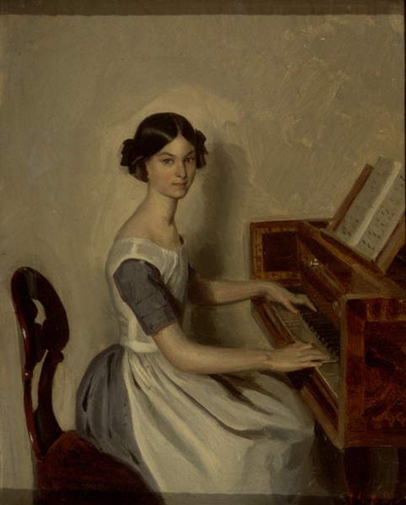 Detail of Portrait of Nadezhda P. Zhdanovich at the Piano, 1849 by Pavel Andreevich Fedotov
