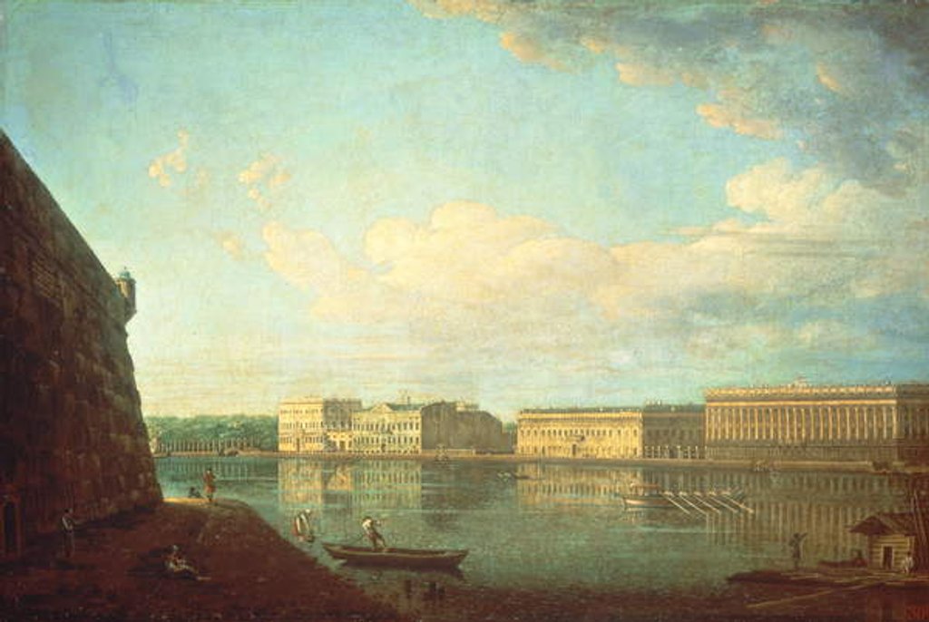 Detail of The Palace Embankment seen from the Peter and Paul Fortress, St. Petersburg by Fedor Yakovlevich Alekseev