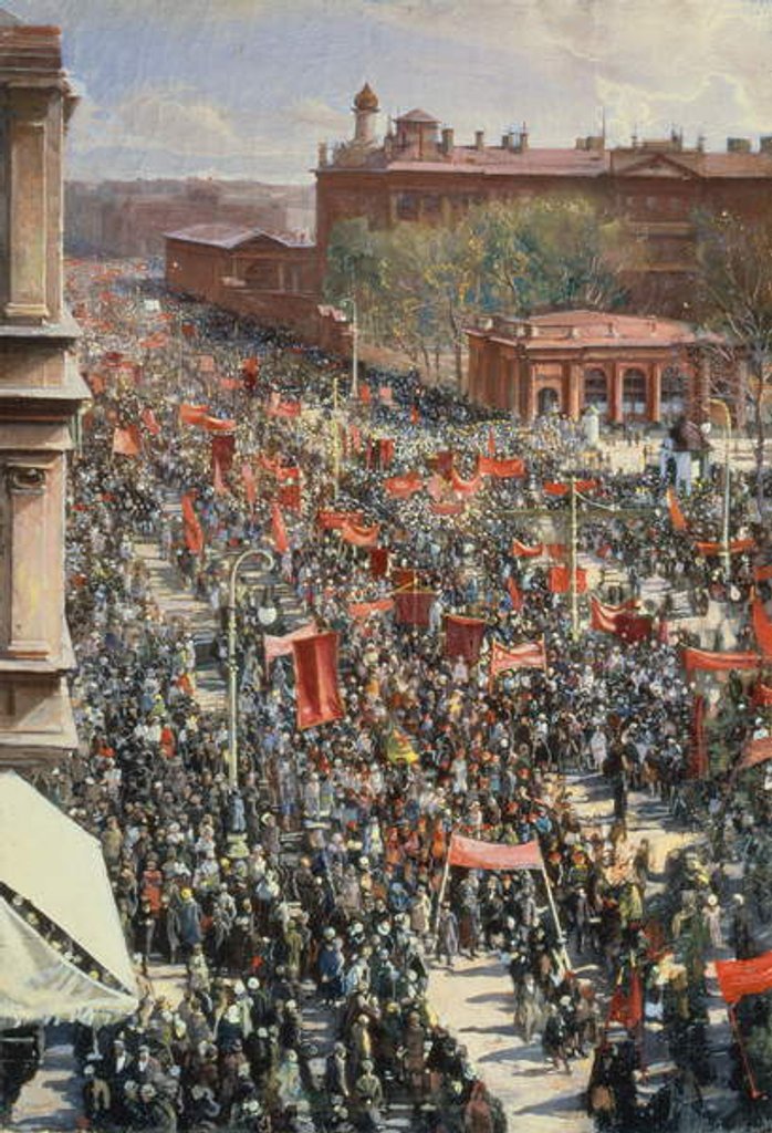 Detail of Demonstration on the October 25th Avenue by Isaak Israilevich Brodsky
