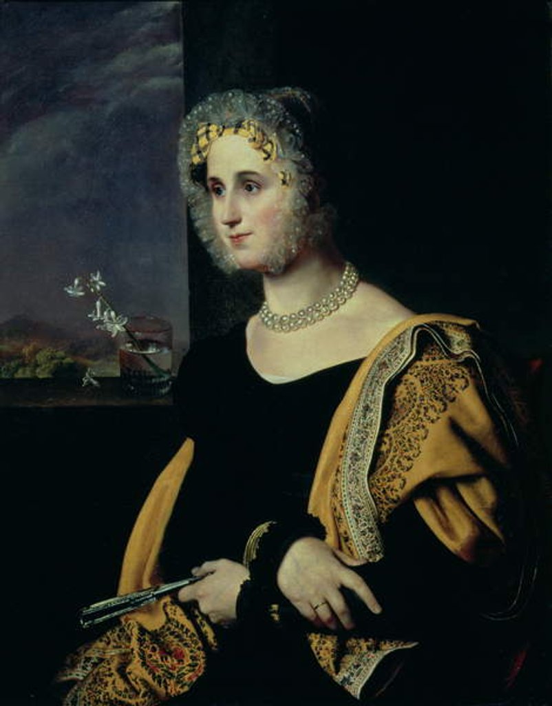 Detail of Portrait of Ekaterina Avdulina, nee Yakovleva 1822-23 by Orest Adamovich Kiprensky
