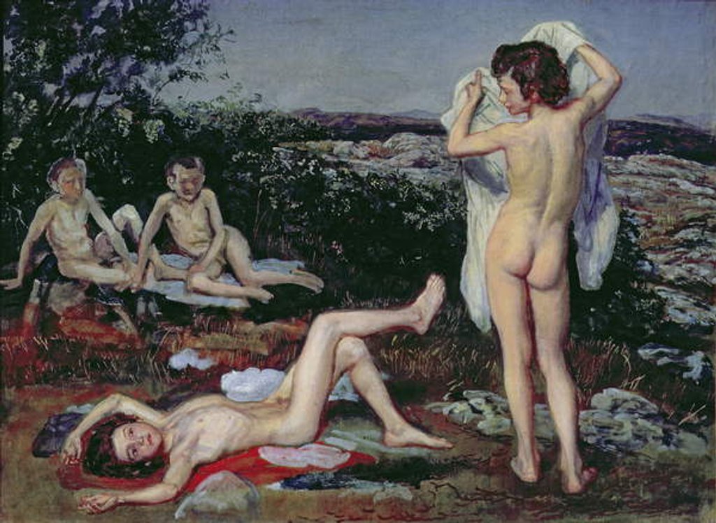 Detail of Four Naked Boys, study for 'The Appearance of Christ before the People', 1840-50 by Aleksandr Andreevich Ivanov