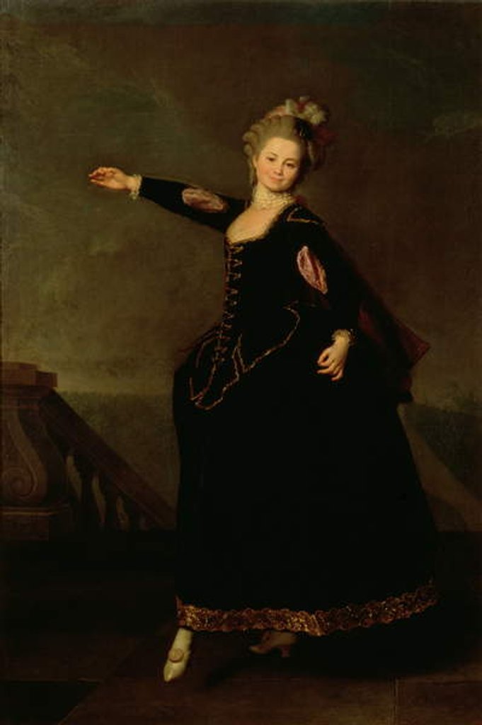 Detail of Portrait of Natalia Semenovna Borshchova 1776 by Dmitri Grigor'evich Levitsky