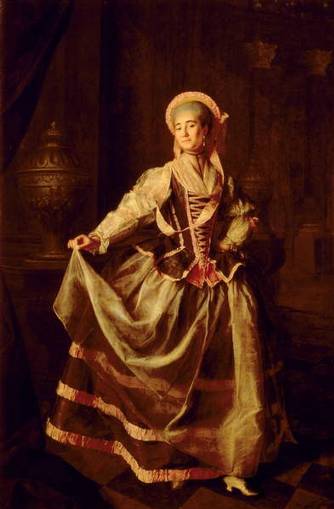 Detail of Portrait of Alexandra Petrovna Liovshina 1775 by Dmitri Grigor'evich Levitsky
