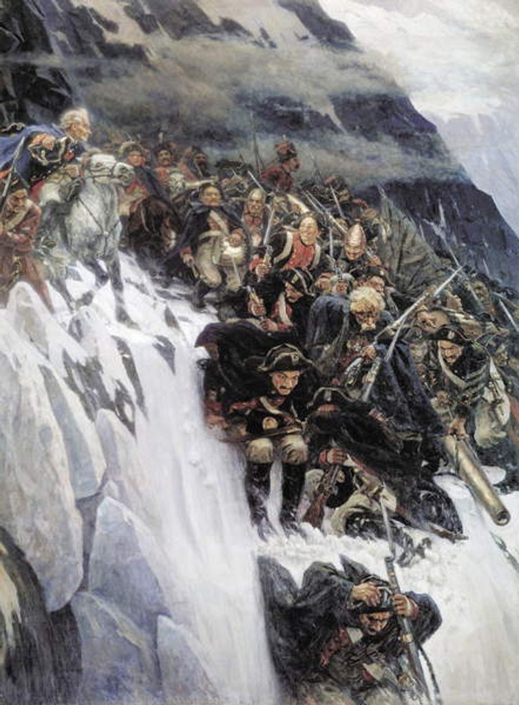 Detail of Suvorov's Army Crossing the Alps in 1799, 1899 by Vasilij Ivanovic Surikov