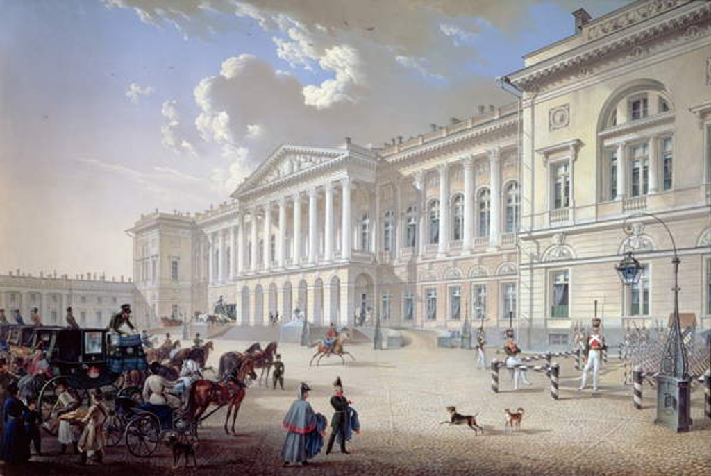 Detail of The Mikhailovsky Palace, St. Petersburg, 1832 by Karl Pavlovich Beggrov