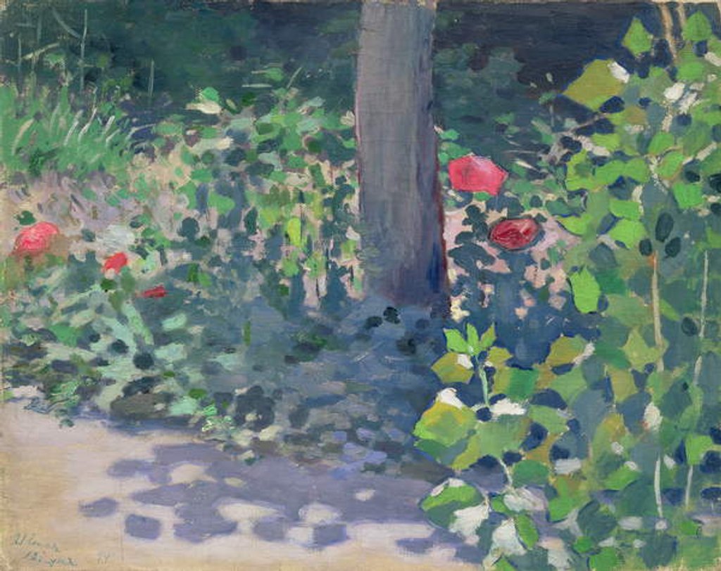 Detail of Study of Poppies in the Garden, 1894 by Viktor Elpidiforovich Borisov-Musatov