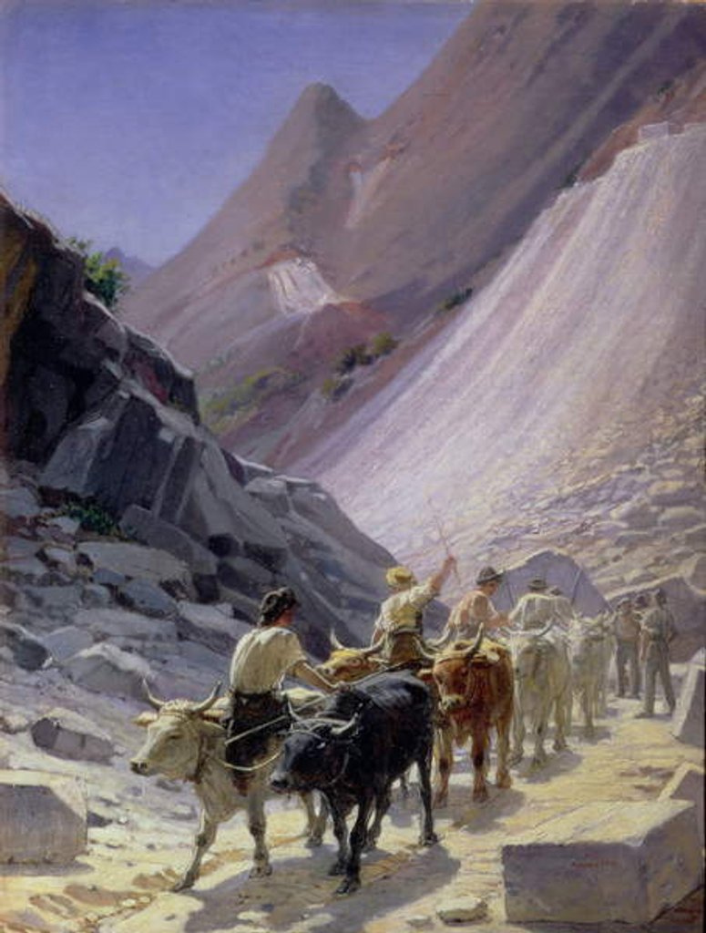 Detail of Transporting Marble at Carrara, 1868 by Nikolai Nikolaevich Ge