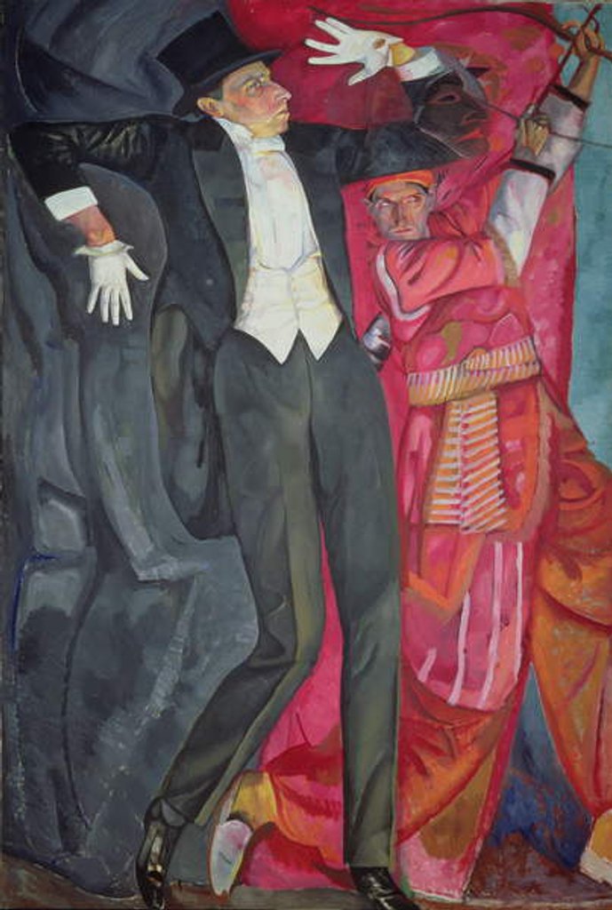 Detail of Portrait of the Producer Vsevolod Emilievich Meyerhold 1916 by Boris Dmitrievich Grigoriev