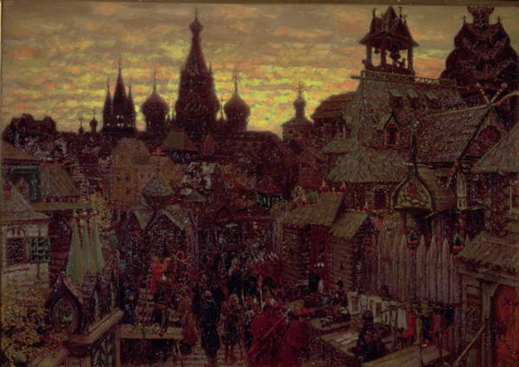 Detail of Seventeenth Century Moscow, a Street in Kitay Gorod, 1900 by Apollinari Mikhailovich Vasnetsov