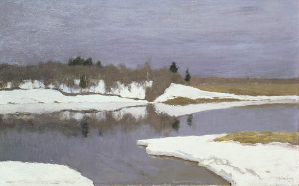 Detail of Early Spring, 1898-99 by Isaak Ilyich Levitan