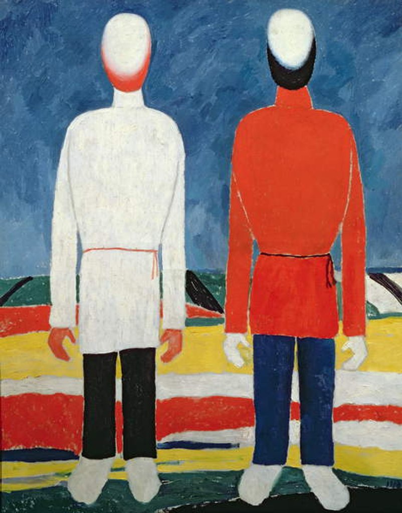 Detail of Two Masculine Figures, 1928-32 by Kazimir Severinovich Malevich