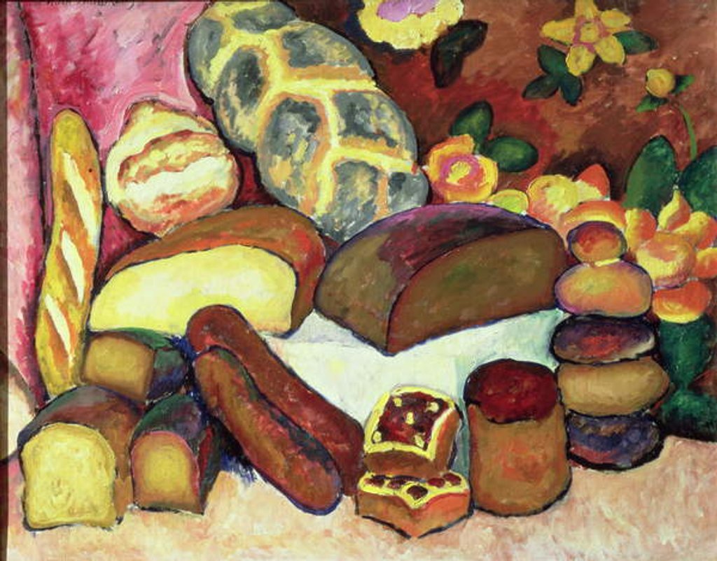 Detail of Still Life with Loaves of Bread by Ilya Ivanovich Mashkov