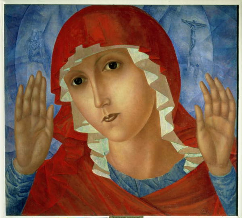 Detail of The Mother of God: 'The Tenderness of Cruel Hearts', 1914-15 by Kuzma Sergeevich Petrov-Vodkin