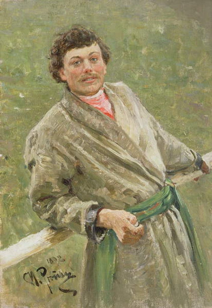 Detail of The Byelorussian, portrait of the peasant S. Shavrov, 1892 by Ilya Efimovich Repin