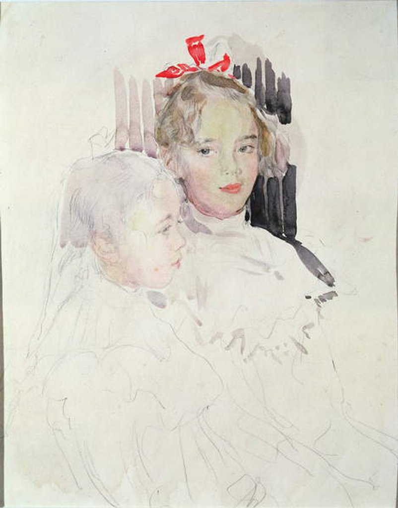 Detail of The Botkin Children by Valentin Aleksandrovich Serov