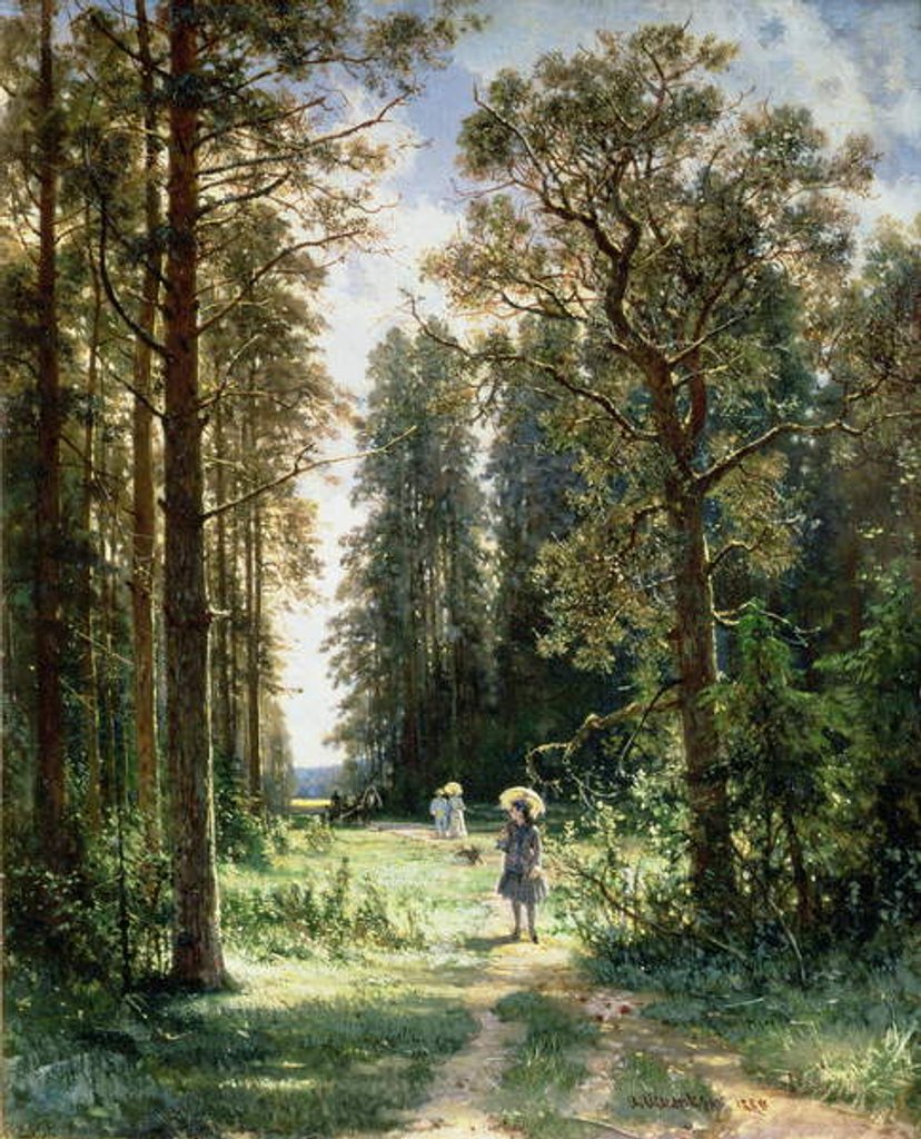 Detail of The Path through the Woods, 1880 by Ivan Ivanovich Shishkin