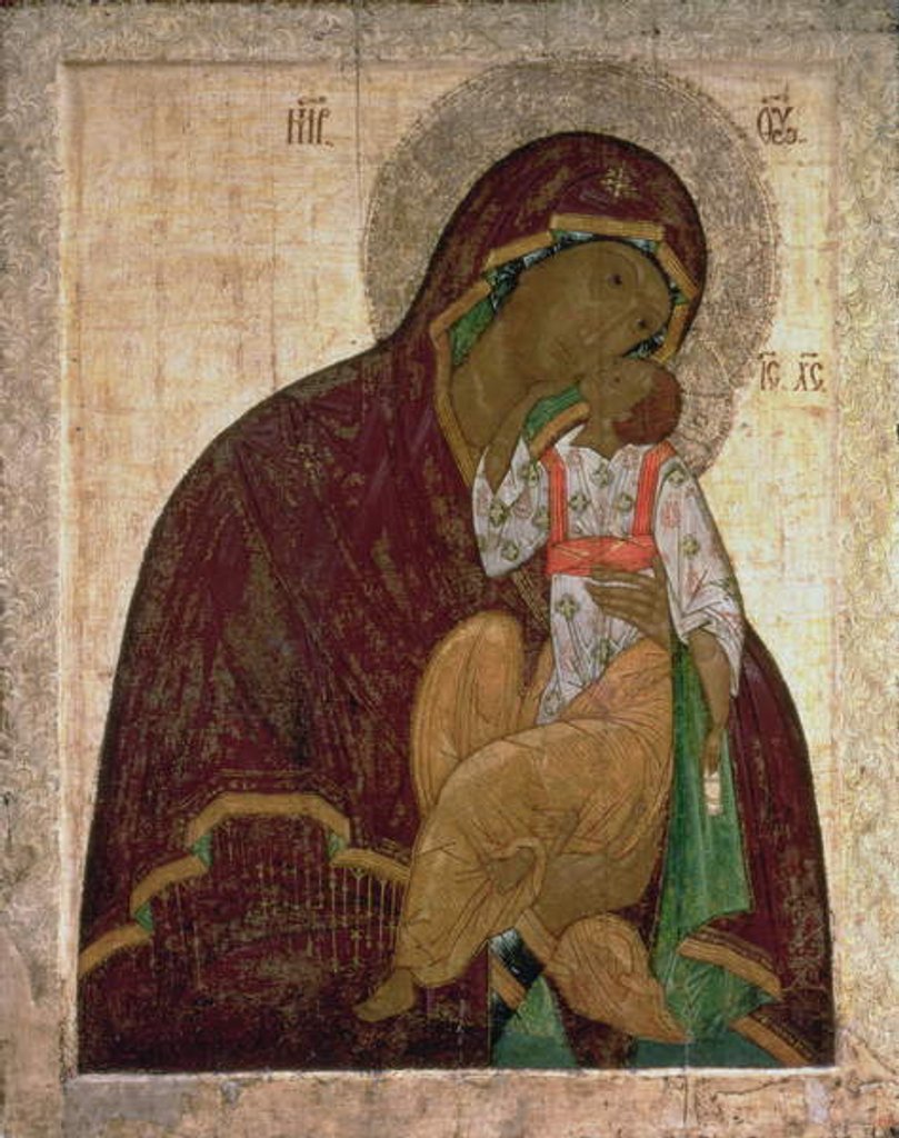 Detail of The Yakhroma Madonna of Humility, Russian icon, possibly School of Pskov by Russian School