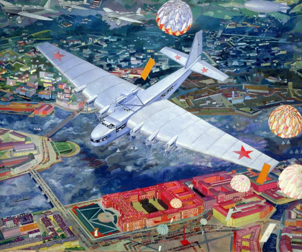 Detail of Ant-20 'Gorikiy Maxim Gun', 1934 by Vasili Vasil'evich Kuptsov