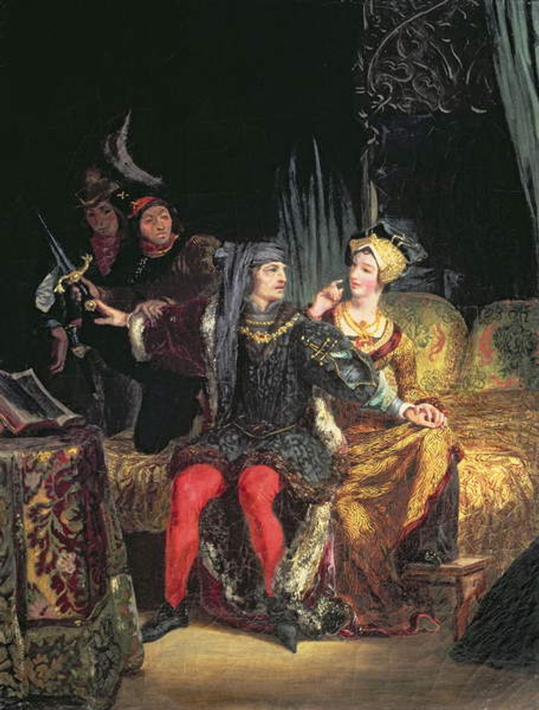 Detail of Charles VI and Odette de Champdivers, c.1824-26 by Ferdinand Victor Eugene Delacroix