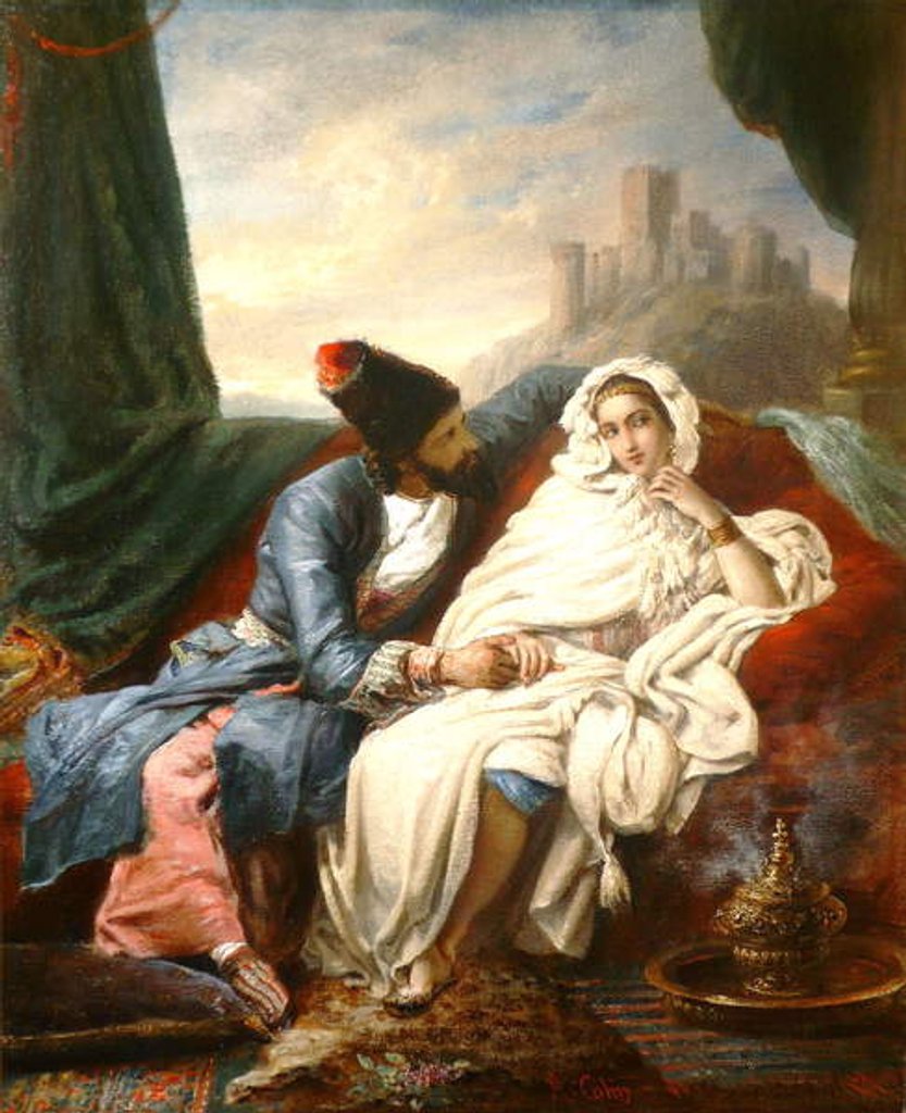 Detail of Oriental Lady by Alexandre Marie Colin