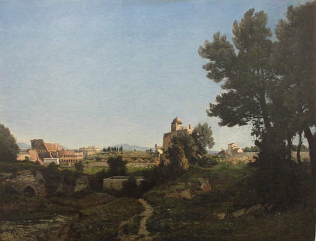 Detail of View of Rome from the Palatine Hill, 1865 by Henri-Joseph Harpignies