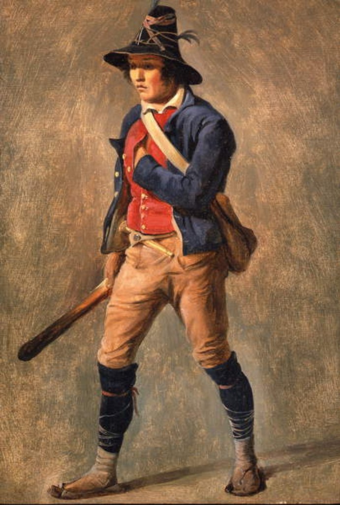 Detail of One of a pair of Italian studies, 1820 by Achille Etna Michallon