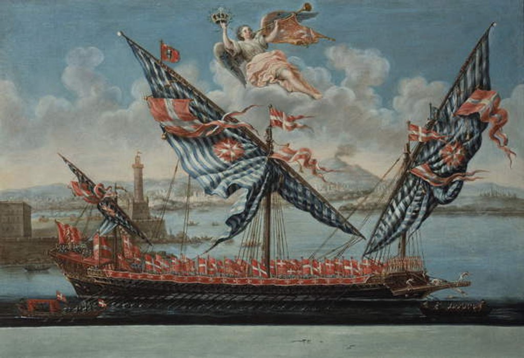 Detail of Galley of Emmanuel de Rohan-Polduc, Grand Master of the Order of Saint John of Jerusalem, c.1780-85 by Neapolitan School