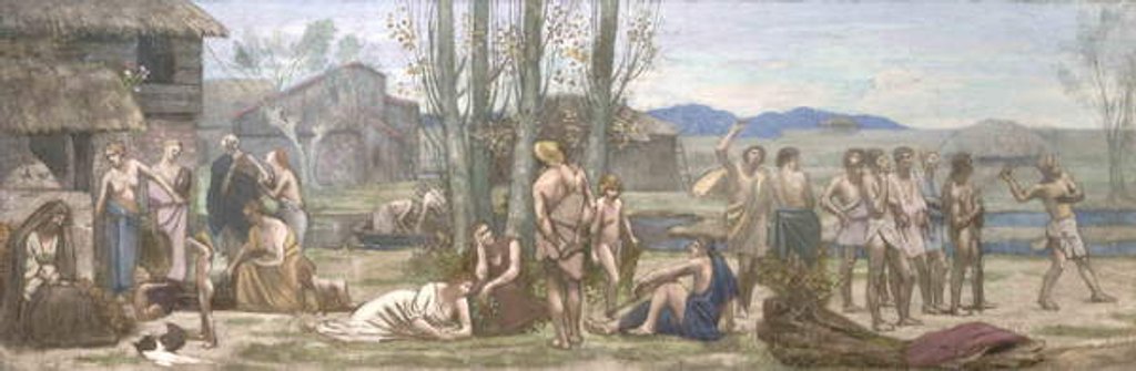 Detail of Ludus Pro Patria, or Playing for One's Country by Pierre Puvis de Chavannes