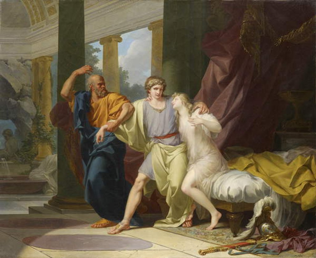 Detail of Socrates Tearing Away Alcibiades from the Embrace of Sensuality, 1785 by Jean-Baptiste Regnault