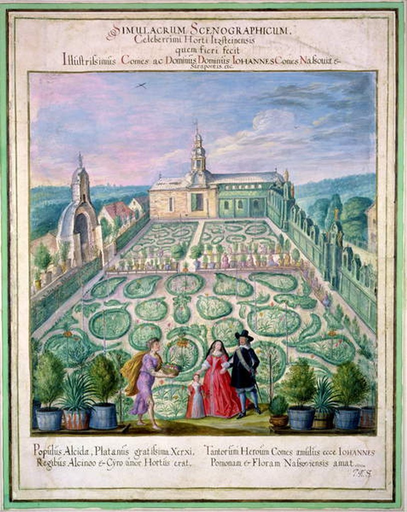 Detail of Dutch Garden by Johann Jakob Walther