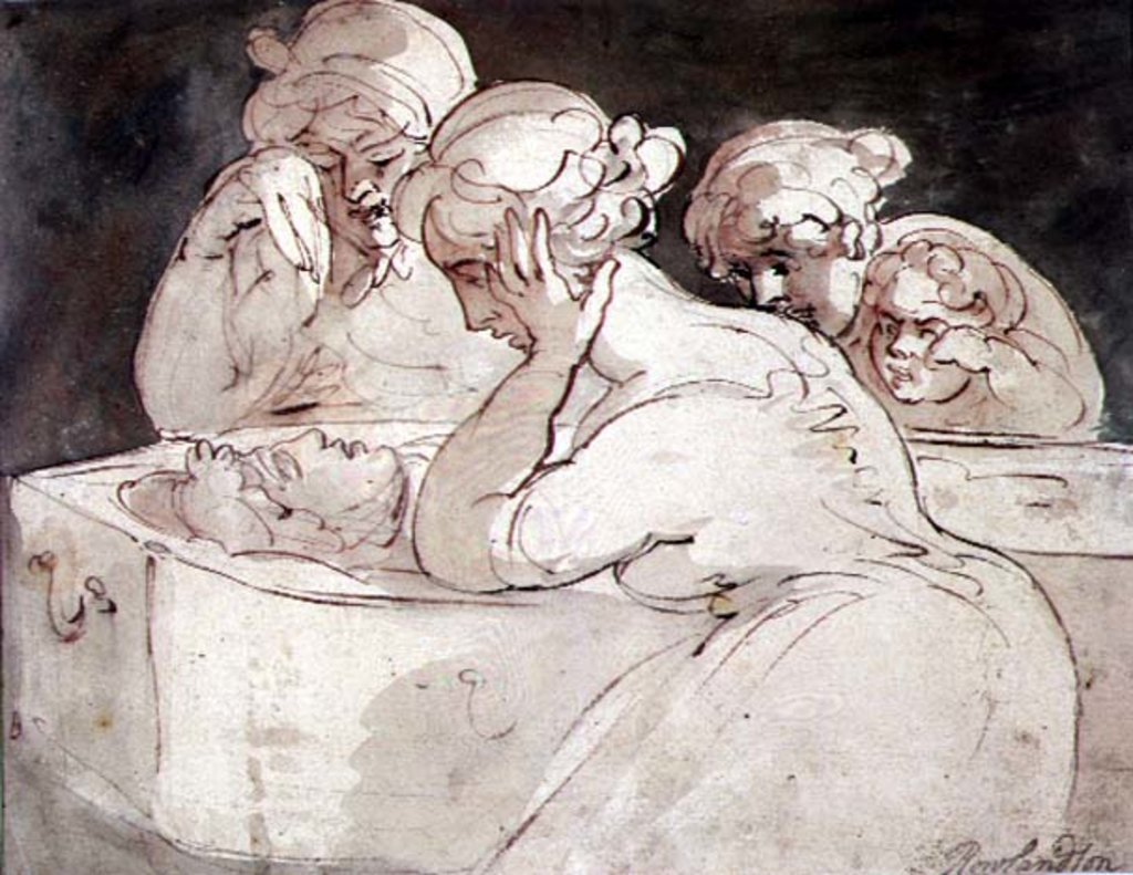Detail of The Mourners, 1815 by Thomas Rowlandson
