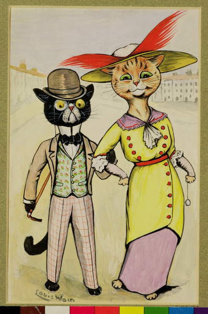 Detail of The Modern 'Arry and 'Arriet, 1913 by Louis Wain