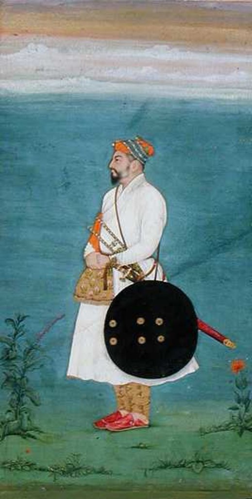 Detail of Standing figure of an officer by Mughal School