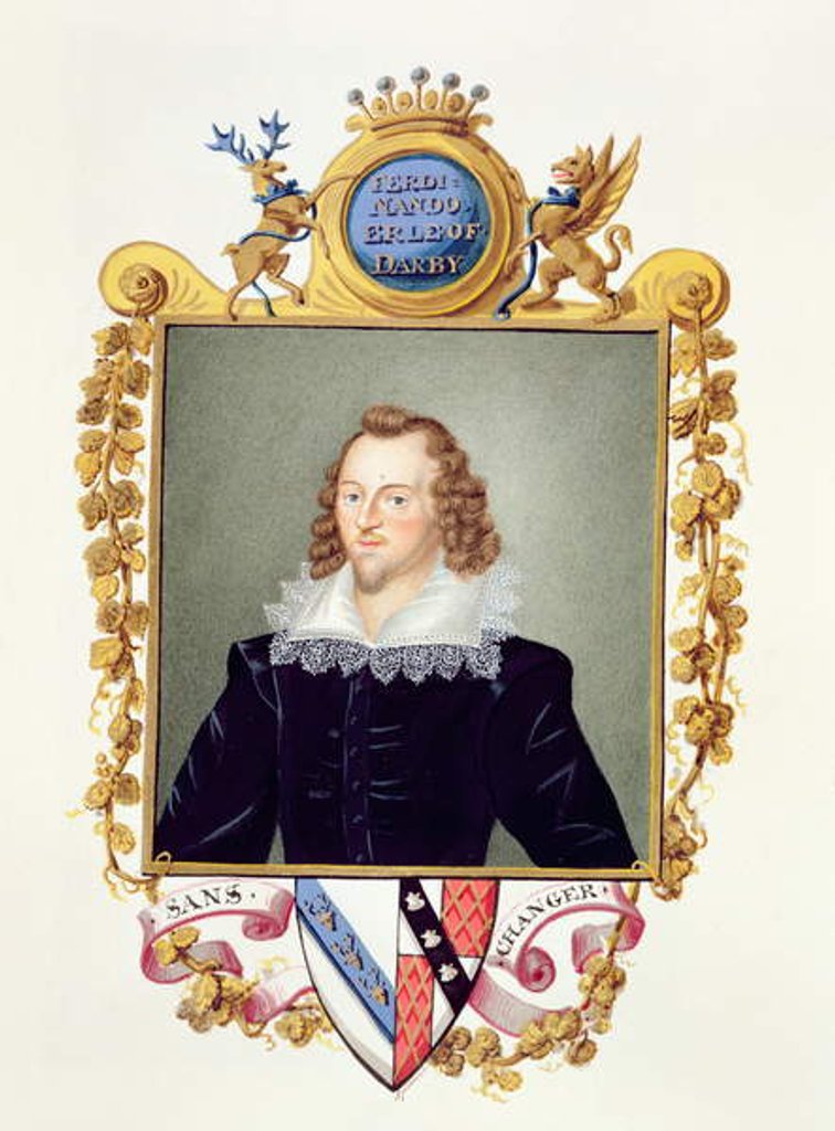 Detail of Portrait of Ferdinando Stanley 5th Earl of Derby by Sarah Countess of Essex